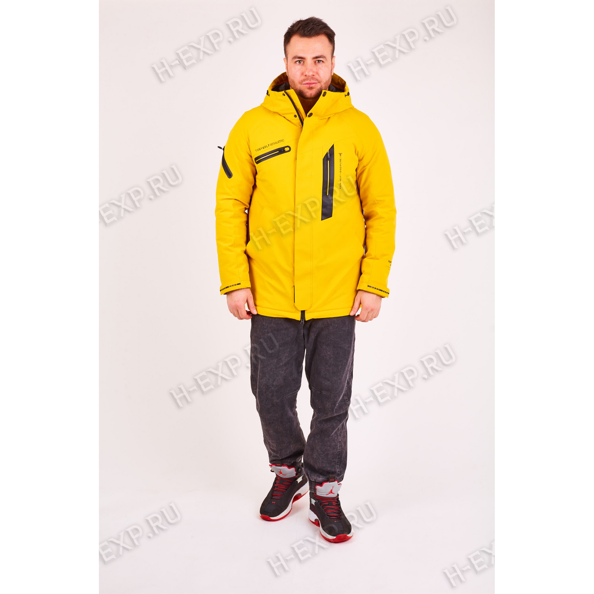 Мужская весенняя куртка Tony Wolf 6515(5001)_Желтый